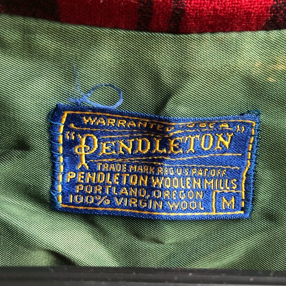 Red and green plaid button down - Picture 2 of 2